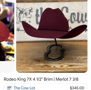 Brand New in the box, Never Worn, Merlot Rodeo King 7X, 4 1/2 Brim, Cowgirl hat